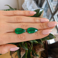 16.00 Ct.Tw.Total Carat Weight Emerald Pair from Colombia - Muzo Life Style