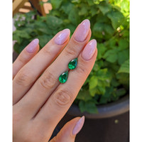 3.48 Ct.Tw.Total Carat Weight Emerald Pair from Colombia Life Style