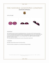 3.76&nbsp;Ct.Tw.Total Carat Weight Purple Cabochon Rhodolite Garnet Pair from Ceylon (Sri Lanka) Appraisal