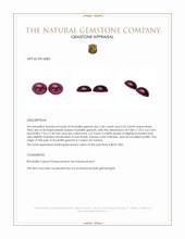 4.68&nbsp;Ct.Tw.Total Carat Weight Pinkish Purple Cabochon Rhodolite Garnet Pair from Ceylon (Sri Lanka) Appraisal