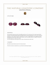 5.37&nbsp;Ct.Tw.Total Carat Weight Pinkish Purple Cabochon Rhodolite Garnet Pair from Ceylon (Sri Lanka) Appraisal