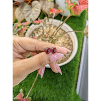 5.37&nbsp;Ct.Tw.Total Carat Weight Pinkish Purple Cabochon Rhodolite Garnet Pair from Ceylon (Sri Lanka) Life Style