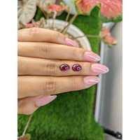 4.74&nbsp;Ct.Tw.Total Carat Weight Pinkish Purple Cabochon Rhodolite Garnet Pair from Ceylon (Sri Lanka) Life Style