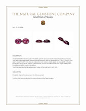 4.71 Ct.Tw.Total Carat Weight Pinkish Purple Cabochon Rhodolite Garnet Pair from Ceylon (Sri Lanka) Appraisal