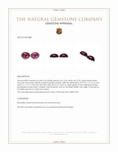4.92&nbsp;Ct.Tw.Total Carat Weight Pinkish Purple Cabochon Rhodolite Garnet Pair from Ceylon (Sri Lanka) Appraisal