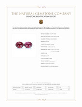 4.92&nbsp;Ct.Tw.Total Carat Weight Pinkish Purple Cabochon Rhodolite Garnet Pair from Ceylon (Sri Lanka) Scan Report
