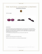 2.01&nbsp;Ct.Tw.Total Carat Weight Pinkish Purple Cabochon Rhodolite Garnet Pair from Ceylon (Sri Lanka) Appraisal