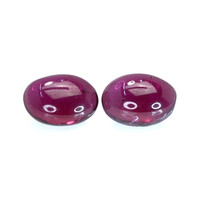 2.01&nbsp;Ct.Tw.Total Carat Weight Pinkish Purple Cabochon Rhodolite Garnet Pair from Ceylon (Sri Lanka) Video