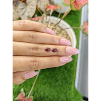 2.01&nbsp;Ct.Tw.Total Carat Weight Pinkish Purple Cabochon Rhodolite Garnet Pair from Ceylon (Sri Lanka) Life Style