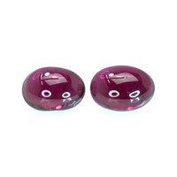 2.21&nbsp;Ct.Tw.Total Carat Weight Pinkish Purple Cabochon Rhodolite Garnet Pair from Ceylon (Sri Lanka) Video
