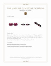 2.07&nbsp;Ct.Tw.Total Carat Weight Pinkish Purple Cabochon Rhodolite Garnet Pair from Ceylon (Sri Lanka) Appraisal