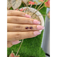 2.07&nbsp;Ct.Tw.Total Carat Weight Pinkish Purple Cabochon Rhodolite Garnet Pair from Ceylon (Sri Lanka) Life Style