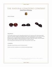 9.09&nbsp;Ct.Tw.Total Carat Weight Orangish Red Cabochon Almandine Garnet Pair from Ceylon (Sri Lanka) Appraisal