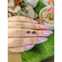 2.55&nbsp;Ct.Tw.Total Carat Weight Red Cabochon Rhodolite Garnet Pair from Ceylon (Sri Lanka) Life Style