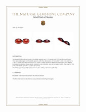 2.48 Ct.Tw.Total Carat Weight Red Cabochon Rhodolite Garnet Pair from Ceylon (Sri Lanka) Appraisal