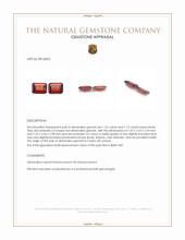 2.38 Ct.Tw.Total Carat Weight Red Almandine Garnet Pair from Ceylon (Sri Lanka) Appraisal