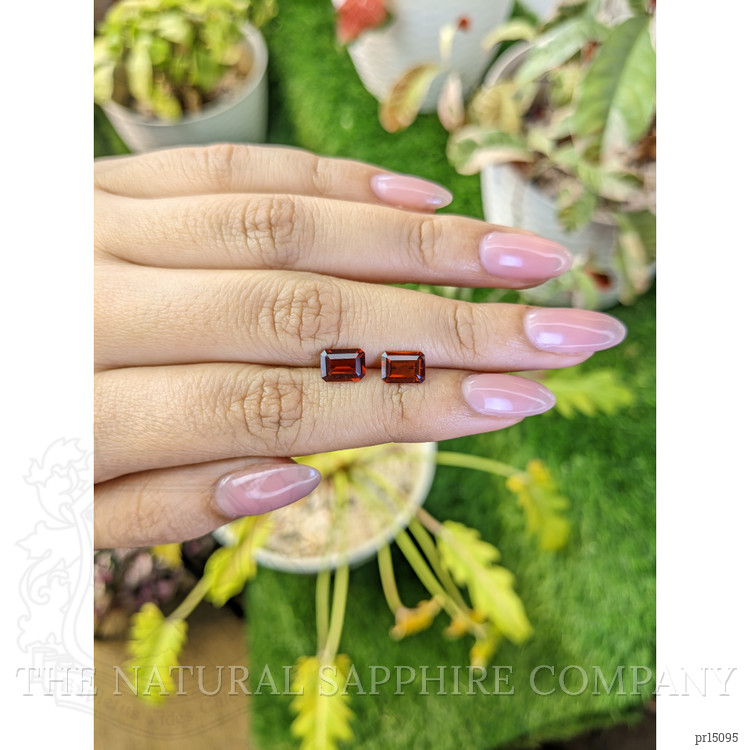 2.38 Ct.Tw. Red Almandine Garnet Pair from Ceylon (Sri Lanka)