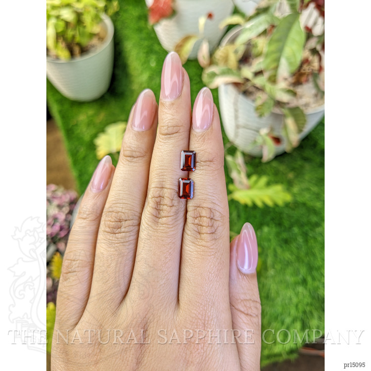 2.38 Ct.Tw. Red Almandine Garnet Pair from Ceylon (Sri Lanka)