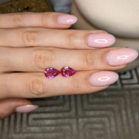4.58 Ct.Tw.Total Carat Weight Pink Sapphire Pair from Madagascar Life Style
