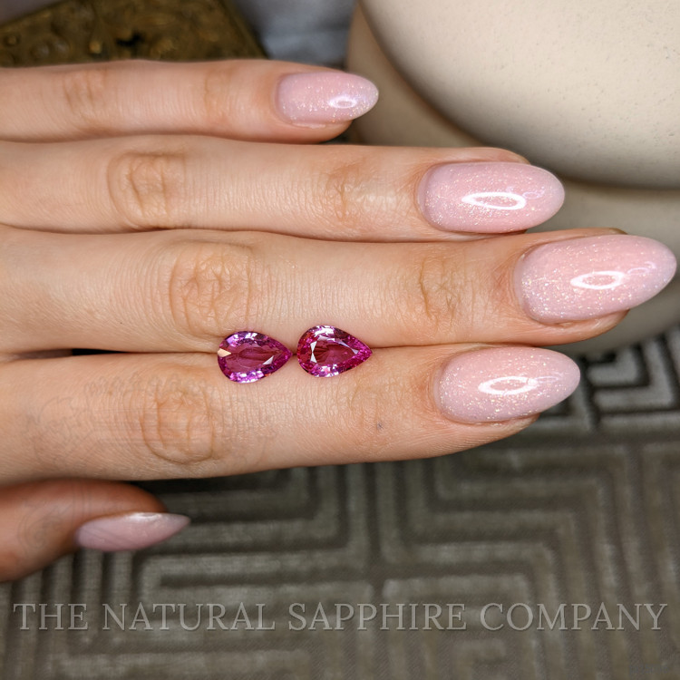 4.58 Ct.Tw. Pink Sapphire Pair from Madagascar