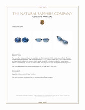1.00&nbsp;Ct.Tw.Total Carat Weight Blue Sapphire Pair from Madagascar Appraisal