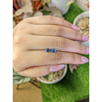 1.00&nbsp;Ct.Tw.Total Carat Weight Blue Sapphire Pair from Madagascar Life Style