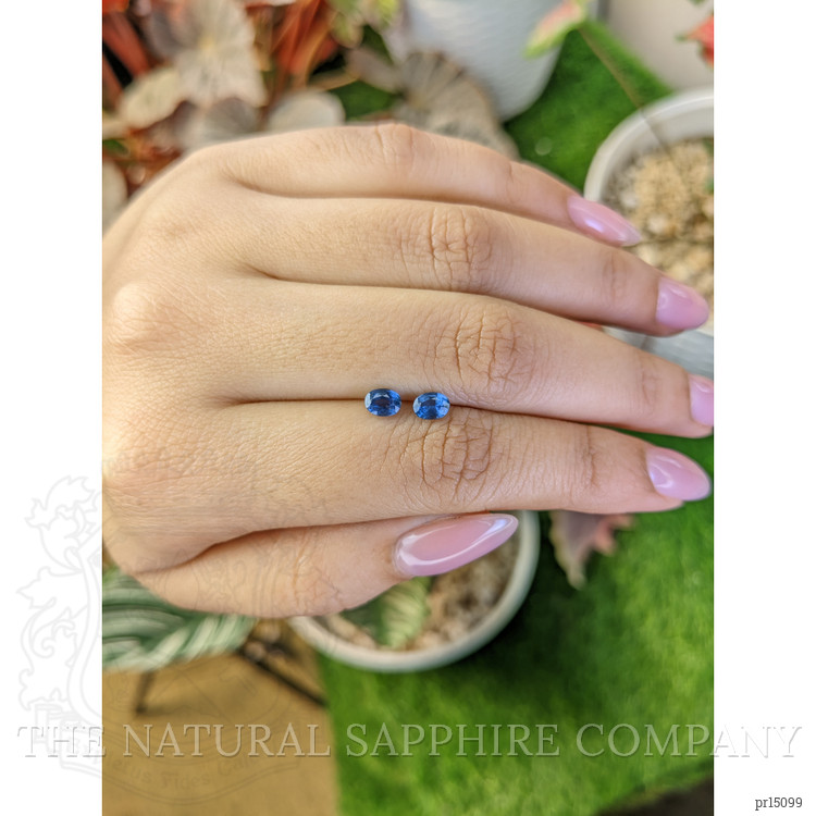 1.00 Ct.Tw. Blue Sapphire Pair from Madagascar