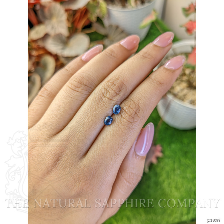 1.00 Ct.Tw. Blue Sapphire Pair from Madagascar