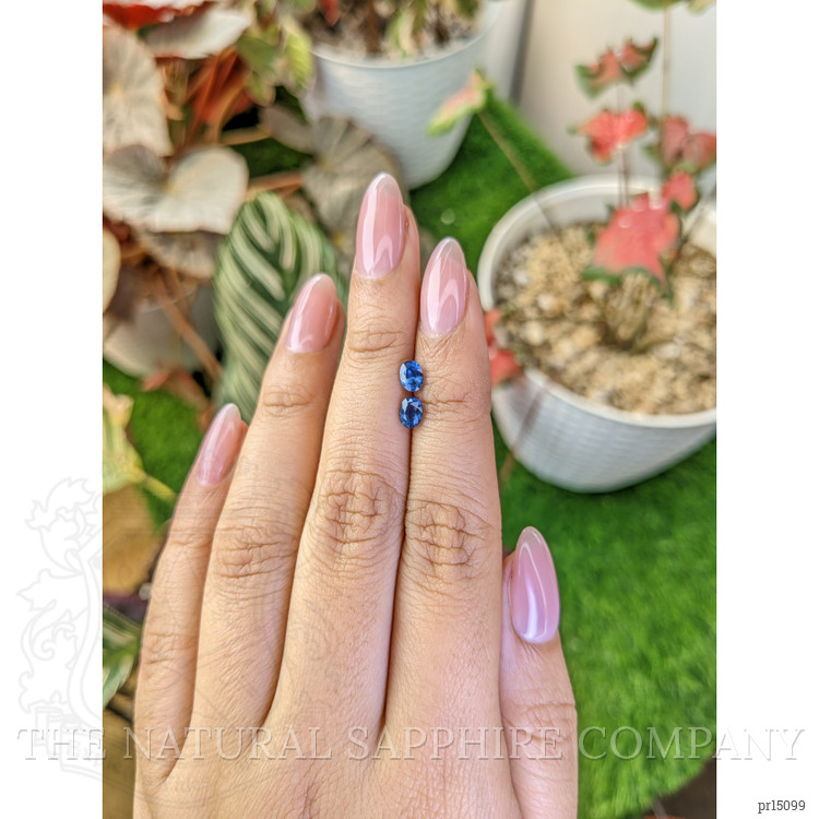 1.00 Ct.Tw. Blue Sapphire Pair from Madagascar