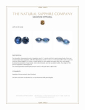 1.31 Ct.Tw.Total Carat Weight Blue Sapphire Pair from Madagascar Appraisal