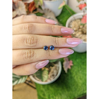 1.31&nbsp;Ct.Tw.Total Carat Weight Blue Sapphire Pair from Madagascar Life Style