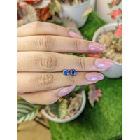 1.22&nbsp;Ct.Tw.Total Carat Weight Blue Sapphire Pair from Madagascar Life Style