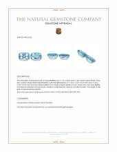 22.92&nbsp;Ct.Tw.Total Carat Weight Blue Aquamarine Pair from Brazil Appraisal