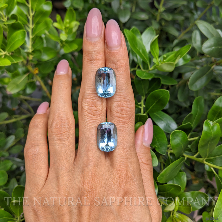 22.92 Ct.Tw. Blue Aquamarine Pair from Brazil