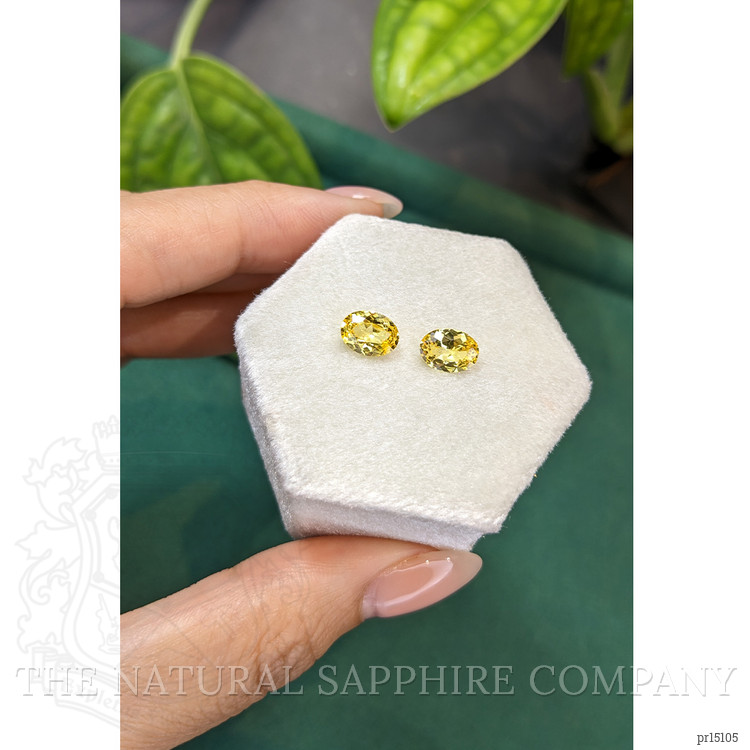 2.37 Ct.Tw. Yellow Sapphire Pair from Ceylon (Sri Lanka)