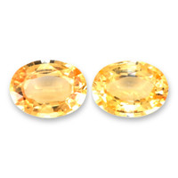 2.76&nbsp;Ct.Tw.Total Carat Weight Orangish Yellow Sapphire Pair from Ceylon (Sri Lanka) Video