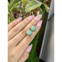 21.57&nbsp;Ct.Tw.Total Carat Weight Bluish Green Jade Pair from Burma (Myanmar) Life Style