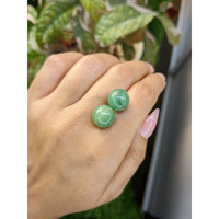 21.52&nbsp;Ct.Tw.Total Carat Weight Green Jade Pair from Burma (Myanmar) Life Style