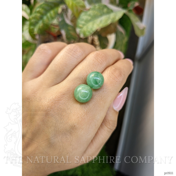 21.52 Ct.Tw. Green Jade Pair from Burma (Myanmar)