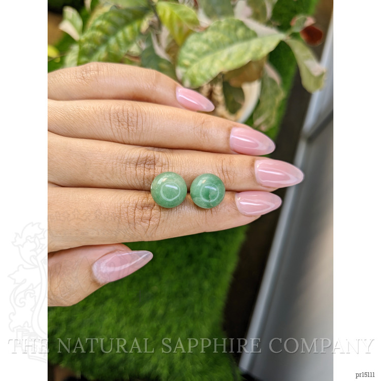 21.52 Ct.Tw. Green Jade Pair from Burma (Myanmar)