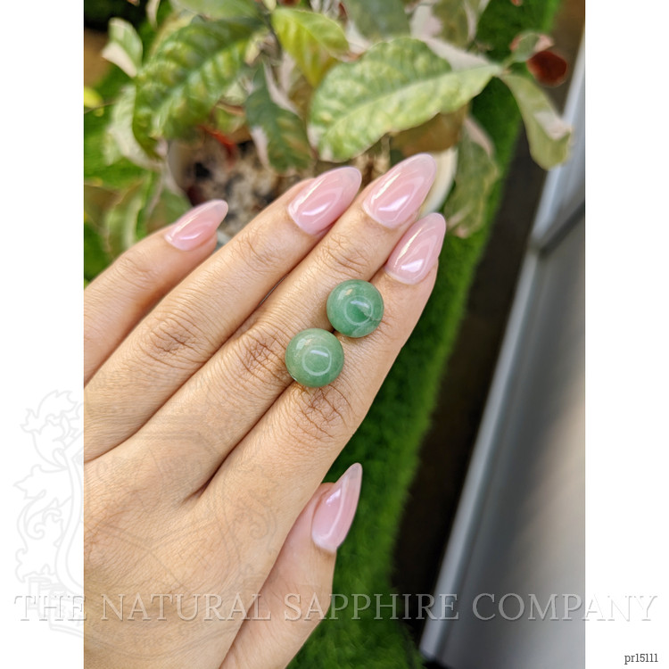 21.52 Ct.Tw. Green Jade Pair from Burma (Myanmar)