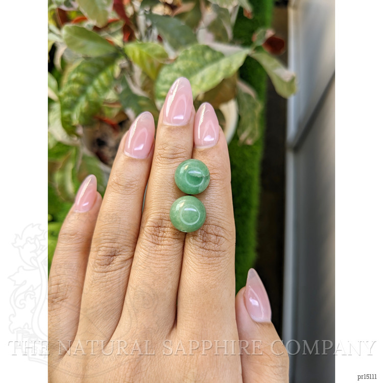 21.52 Ct.Tw. Green Jade Pair from Burma (Myanmar)