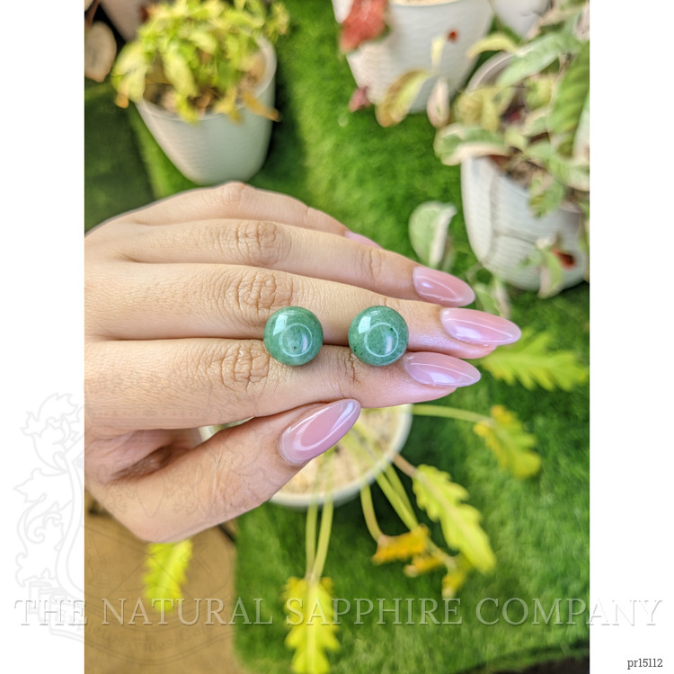 24.68 Ct.Tw. Bluish Green Jade Pair from Burma (Myanmar)
