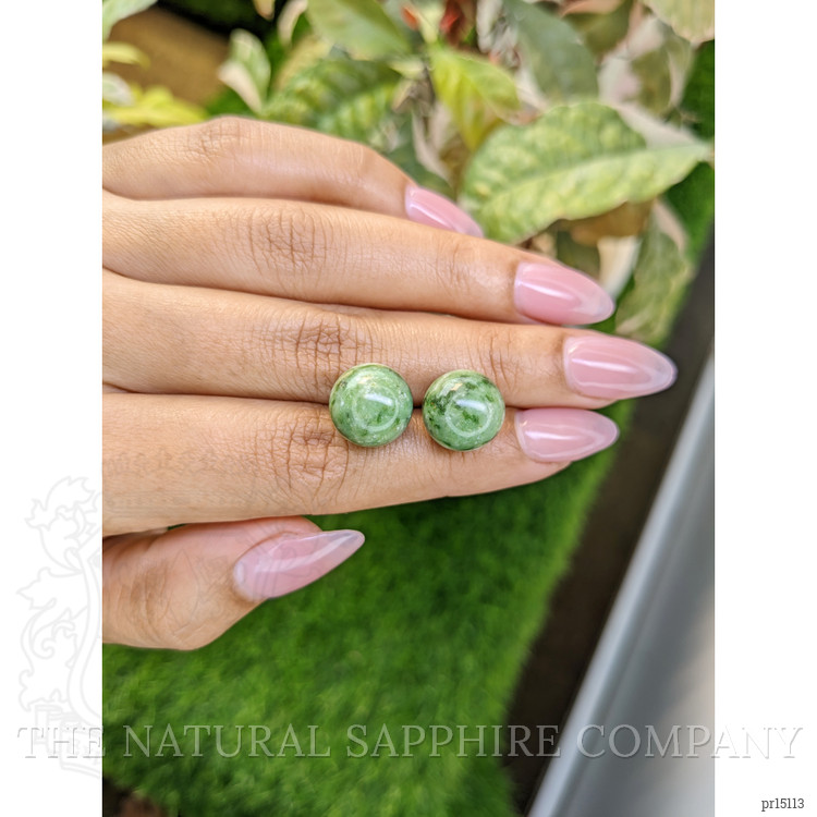 25.83 Ct.Tw. Green Jade Pair from Burma (Myanmar)