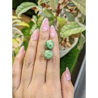 25.83&nbsp;Ct.Tw.Total Carat Weight Green Jade Pair from Burma (Myanmar) Life Style