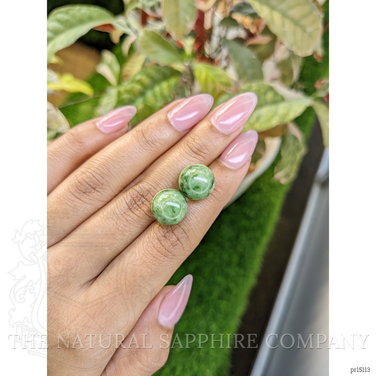 25.83 Ct.Tw. Green Jade Pair from Burma (Myanmar)