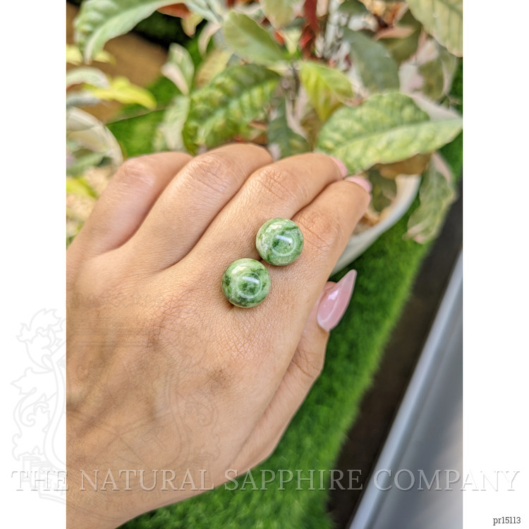 25.83 Ct.Tw. Green Jade Pair from Burma (Myanmar)