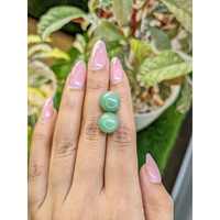 20.81&nbsp;Ct.Tw.Total Carat Weight Green Jade Pair from Burma (Myanmar) Life Style