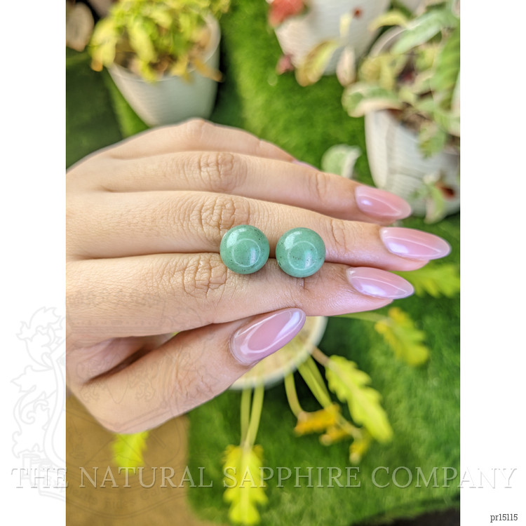 19.86 Ct.Tw. Green Jade Pair from Burma (Myanmar)