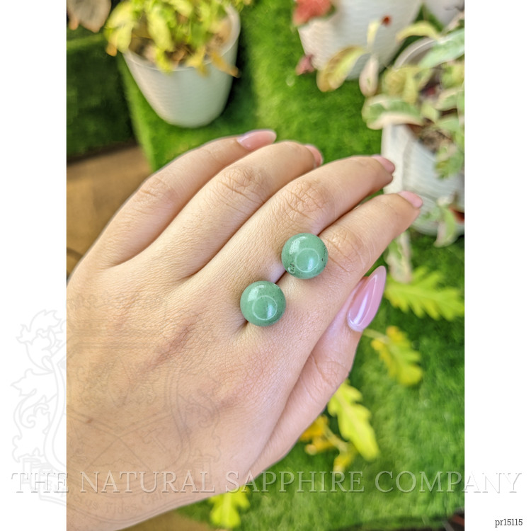 19.86 Ct.Tw. Green Jade Pair from Burma (Myanmar)